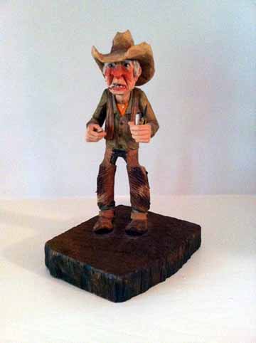 Cowboy Smoking with Tools in his Hand